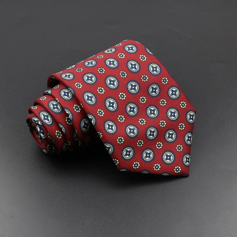 Men's Fashion Silk Tie 7.5cm Soft Novelty Necktie Blue Green Orange Color Ties For Men Dot Floral Bowtie Wedding Business Gift - Image 49
