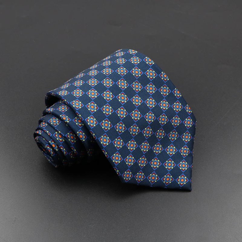 Men's Fashion Silk Tie 7.5cm Soft Novelty Necktie Blue Green Orange Color Ties For Men Dot Floral Bowtie Wedding Business Gift - Image 50