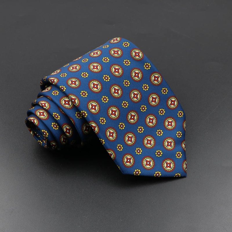 Men's Fashion Silk Tie 7.5cm Soft Novelty Necktie Blue Green Orange Color Ties For Men Dot Floral Bowtie Wedding Business Gift - Image 51