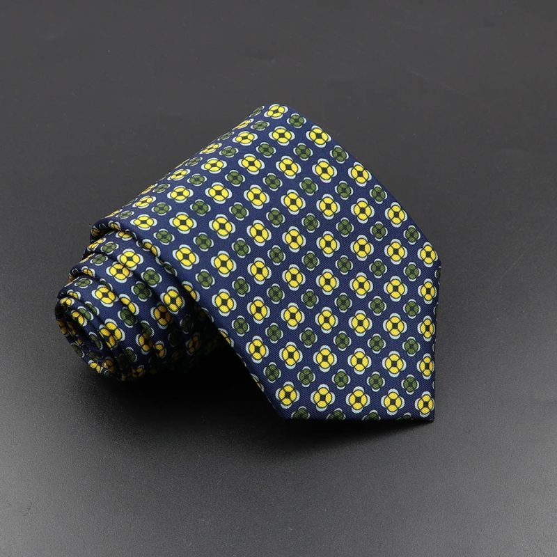 Men's Fashion Silk Tie 7.5cm Soft Novelty Necktie Blue Green Orange Color Ties For Men Dot Floral Bowtie Wedding Business Gift - Image 52