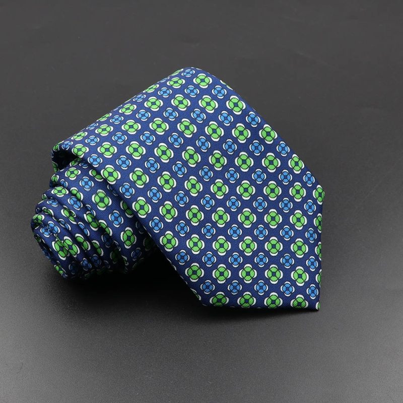 Men's Fashion Silk Tie 7.5cm Soft Novelty Necktie Blue Green Orange Color Ties For Men Dot Floral Bowtie Wedding Business Gift - Image 55