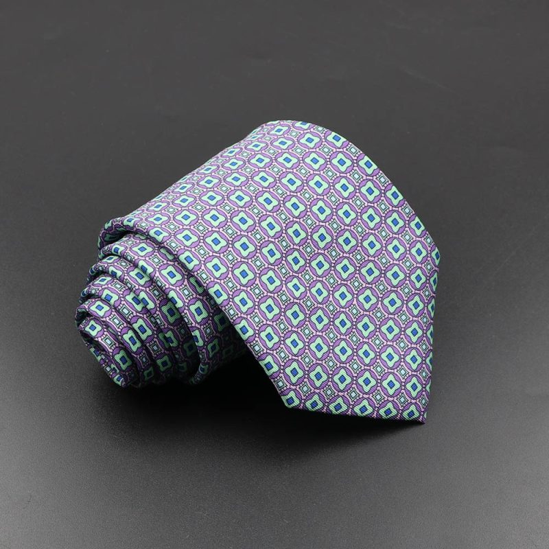 Men's Fashion Silk Tie 7.5cm Soft Novelty Necktie Blue Green Orange Color Ties For Men Dot Floral Bowtie Wedding Business Gift - Image 57