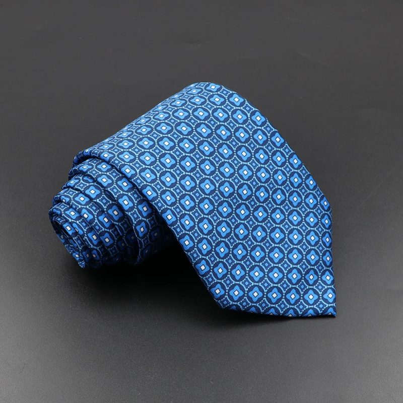 Men's Fashion Silk Tie 7.5cm Soft Novelty Necktie Blue Green Orange Color Ties For Men Dot Floral Bowtie Wedding Business Gift - Image 58