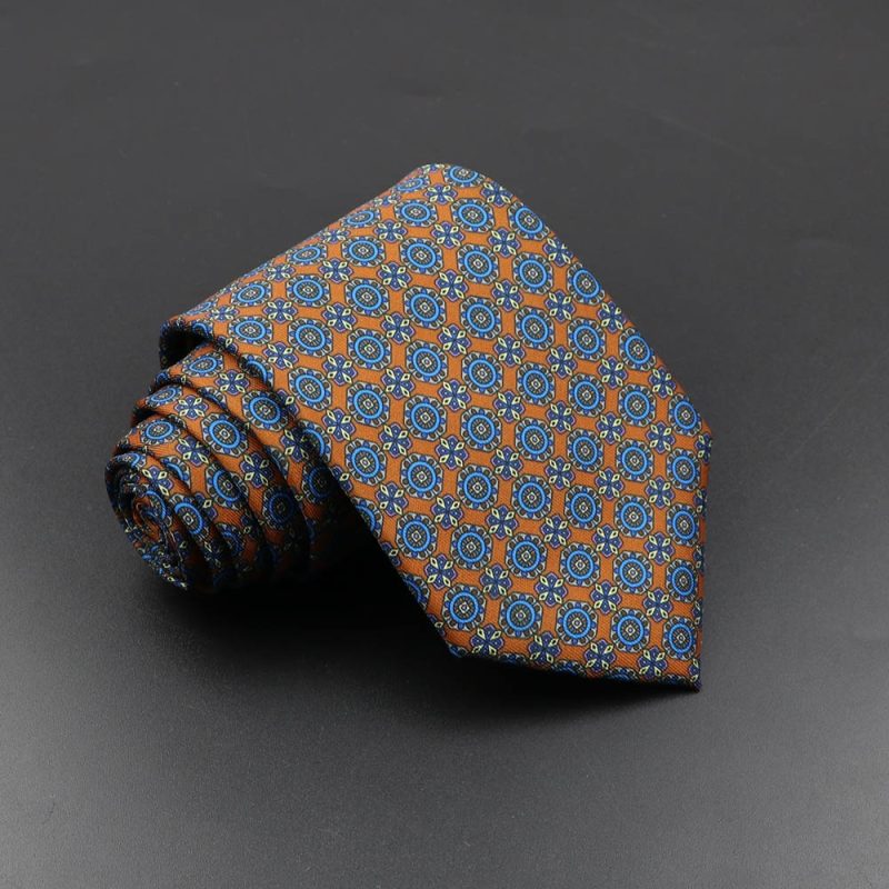 Men's Fashion Silk Tie 7.5cm Soft Novelty Necktie Blue Green Orange Color Ties For Men Dot Floral Bowtie Wedding Business Gift - Image 59
