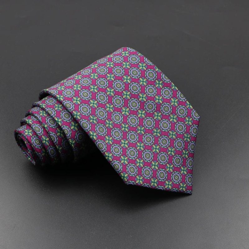 Men's Fashion Silk Tie 7.5cm Soft Novelty Necktie Blue Green Orange Color Ties For Men Dot Floral Bowtie Wedding Business Gift - Image 60