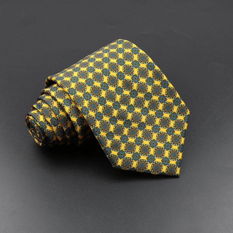 Men's Fashion Silk Tie 7.5cm Soft Novelty Necktie Blue Green Orange Color Ties For Men Dot Floral Bowtie Wedding Business Gift - Image 61