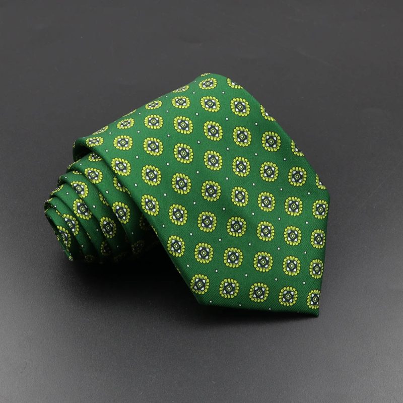 Men's Fashion Silk Tie 7.5cm Soft Novelty Necktie Blue Green Orange Color Ties For Men Dot Floral Bowtie Wedding Business Gift - Image 64
