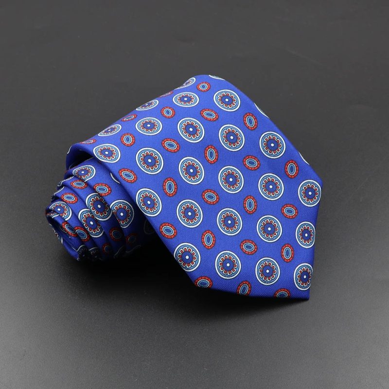Men's Fashion Silk Tie 7.5cm Soft Novelty Necktie Blue Green Orange Color Ties For Men Dot Floral Bowtie Wedding Business Gift - Image 66