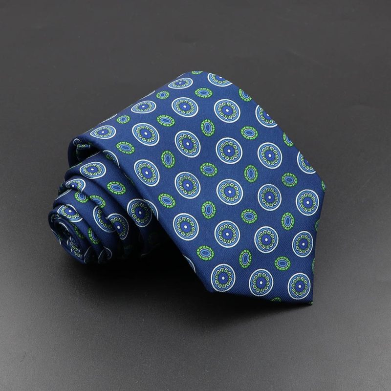 Men's Fashion Silk Tie 7.5cm Soft Novelty Necktie Blue Green Orange Color Ties For Men Dot Floral Bowtie Wedding Business Gift - Image 67