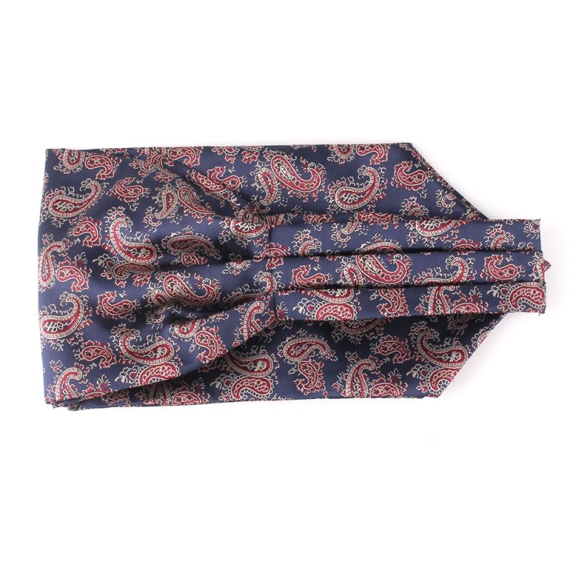 Jacquard Floral Paisley Cashew Tie Wedding Formal Cravat Ascot Scrunch Self British Gentleman Polyester Neck Tie For Men Luxury - Image 3