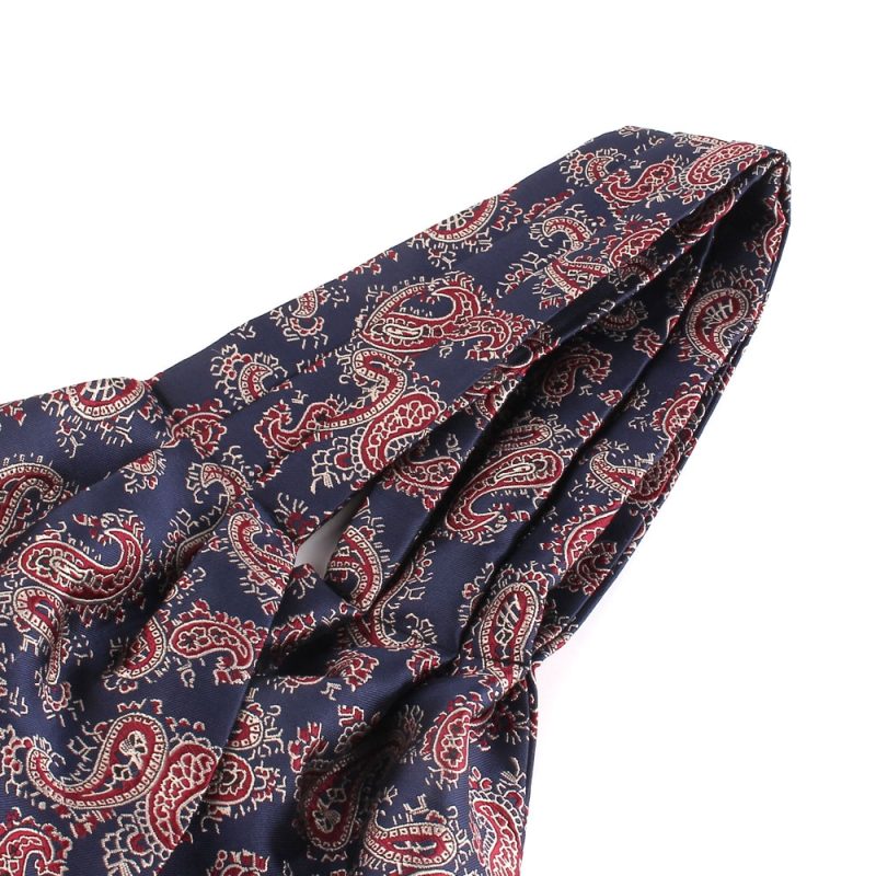 Jacquard Floral Paisley Cashew Tie Wedding Formal Cravat Ascot Scrunch Self British Gentleman Polyester Neck Tie For Men Luxury - Image 5