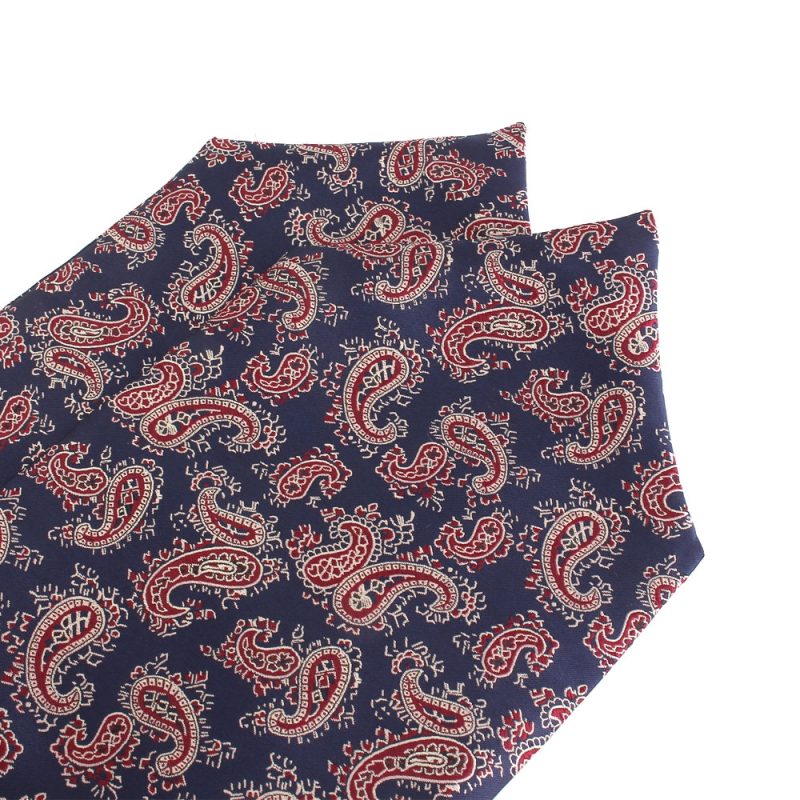 Jacquard Floral Paisley Cashew Tie Wedding Formal Cravat Ascot Scrunch Self British Gentleman Polyester Neck Tie For Men Luxury - Image 6