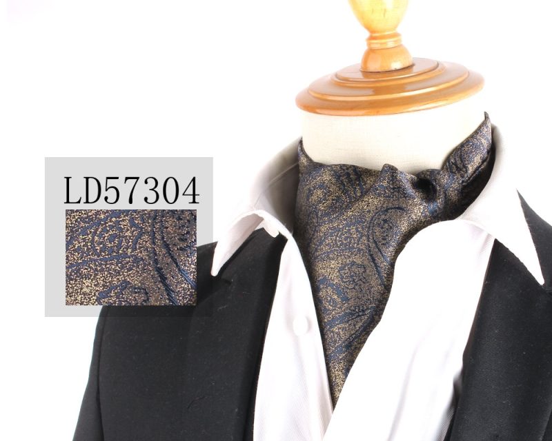 Jacquard Floral Paisley Cashew Tie Wedding Formal Cravat Ascot Scrunch Self British Gentleman Polyester Neck Tie For Men Luxury - Image 11