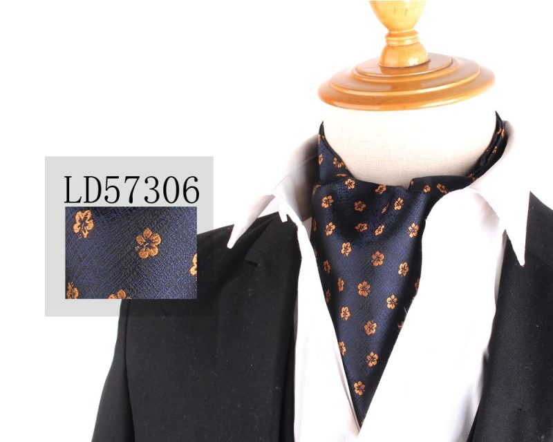 Jacquard Floral Paisley Cashew Tie Wedding Formal Cravat Ascot Scrunch Self British Gentleman Polyester Neck Tie For Men Luxury - Image 13