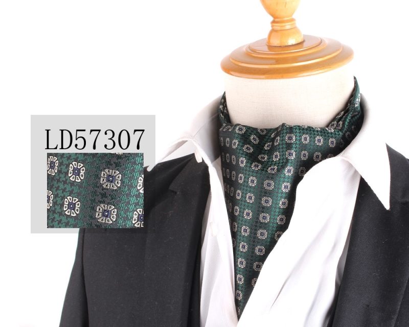 Jacquard Floral Paisley Cashew Tie Wedding Formal Cravat Ascot Scrunch Self British Gentleman Polyester Neck Tie For Men Luxury - Image 14