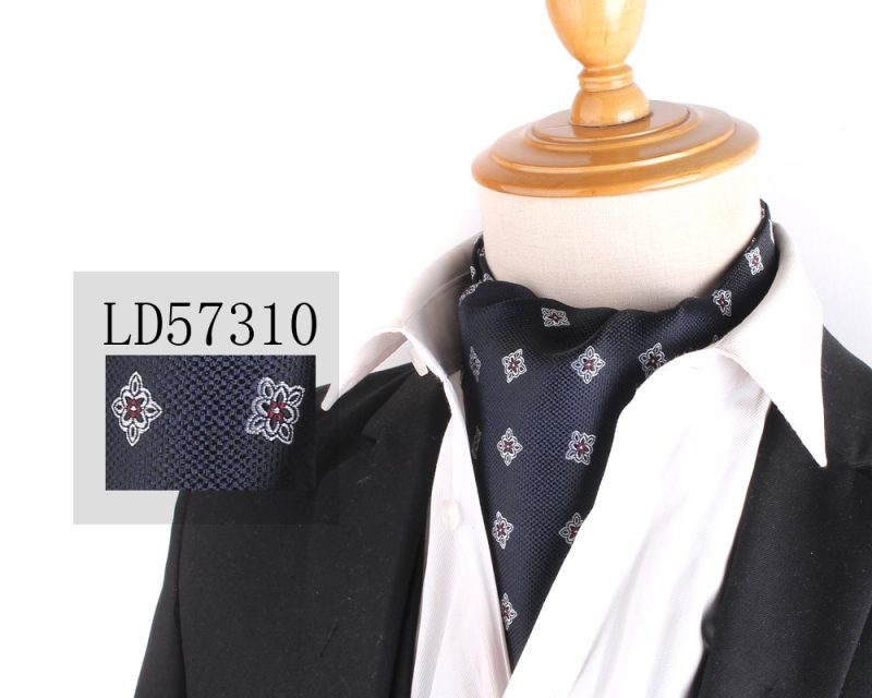 Jacquard Floral Paisley Cashew Tie Wedding Formal Cravat Ascot Scrunch Self British Gentleman Polyester Neck Tie For Men Luxury - Image 16