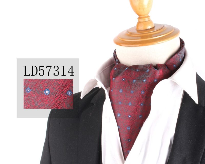 Jacquard Floral Paisley Cashew Tie Wedding Formal Cravat Ascot Scrunch Self British Gentleman Polyester Neck Tie For Men Luxury - Image 20