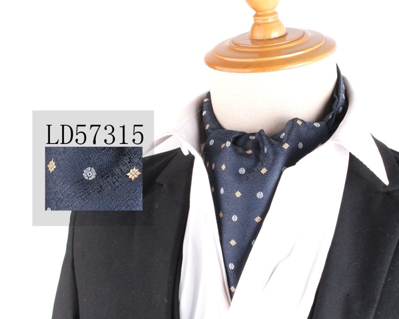 Jacquard Floral Paisley Cashew Tie Wedding Formal Cravat Ascot Scrunch Self British Gentleman Polyester Neck Tie For Men Luxury - Image 21