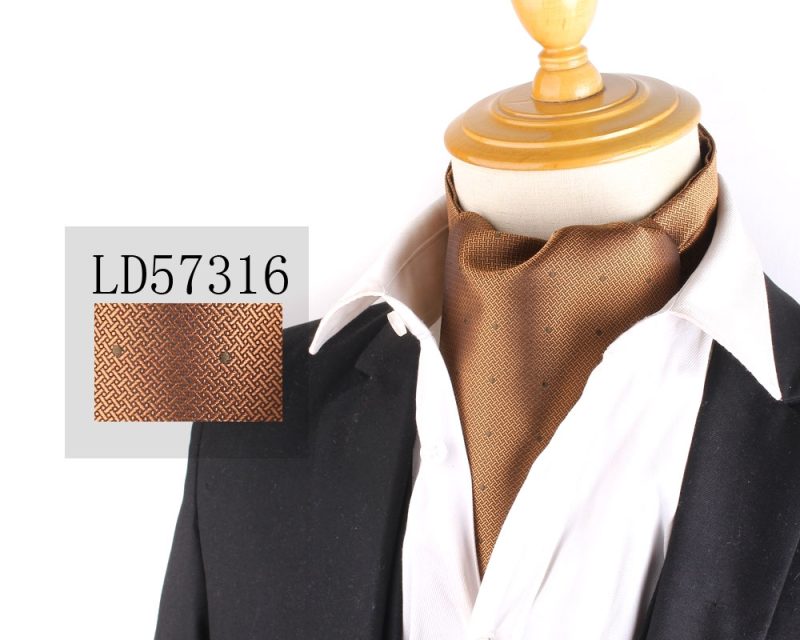 Jacquard Floral Paisley Cashew Tie Wedding Formal Cravat Ascot Scrunch Self British Gentleman Polyester Neck Tie For Men Luxury - Image 22