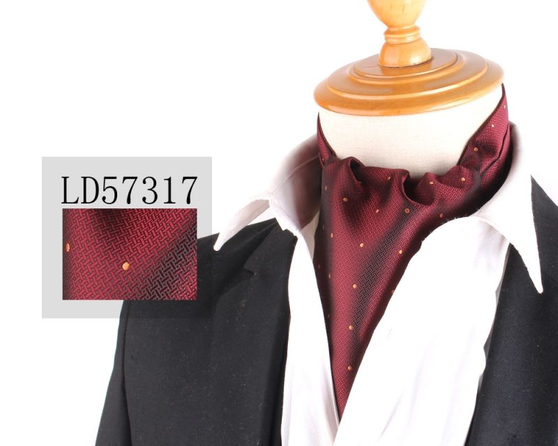 Jacquard Floral Paisley Cashew Tie Wedding Formal Cravat Ascot Scrunch Self British Gentleman Polyester Neck Tie For Men Luxury - Image 23