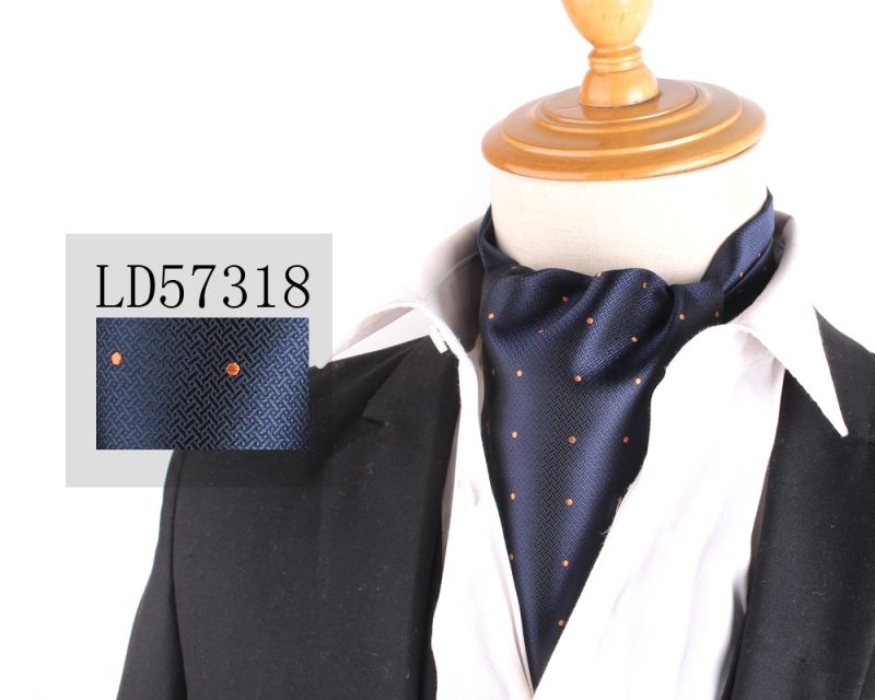 Jacquard Floral Paisley Cashew Tie Wedding Formal Cravat Ascot Scrunch Self British Gentleman Polyester Neck Tie For Men Luxury - Image 24
