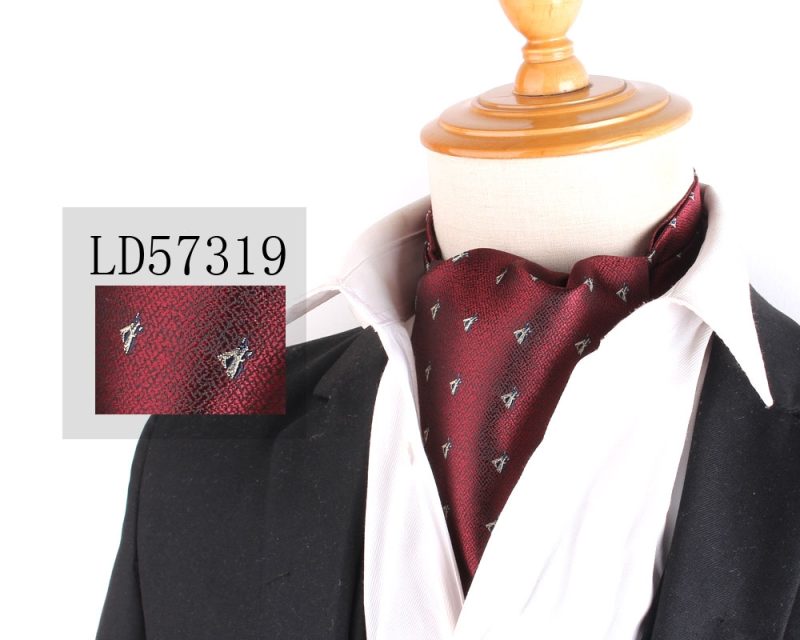 Jacquard Floral Paisley Cashew Tie Wedding Formal Cravat Ascot Scrunch Self British Gentleman Polyester Neck Tie For Men Luxury - Image 25