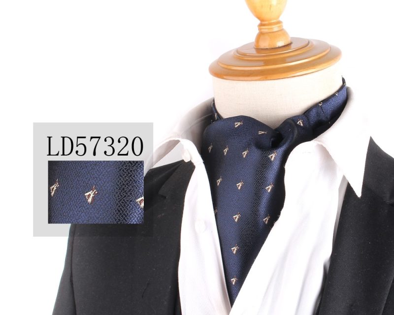 Jacquard Floral Paisley Cashew Tie Wedding Formal Cravat Ascot Scrunch Self British Gentleman Polyester Neck Tie For Men Luxury - Image 26