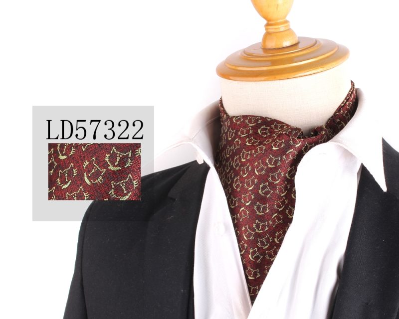 Jacquard Floral Paisley Cashew Tie Wedding Formal Cravat Ascot Scrunch Self British Gentleman Polyester Neck Tie For Men Luxury - Image 28