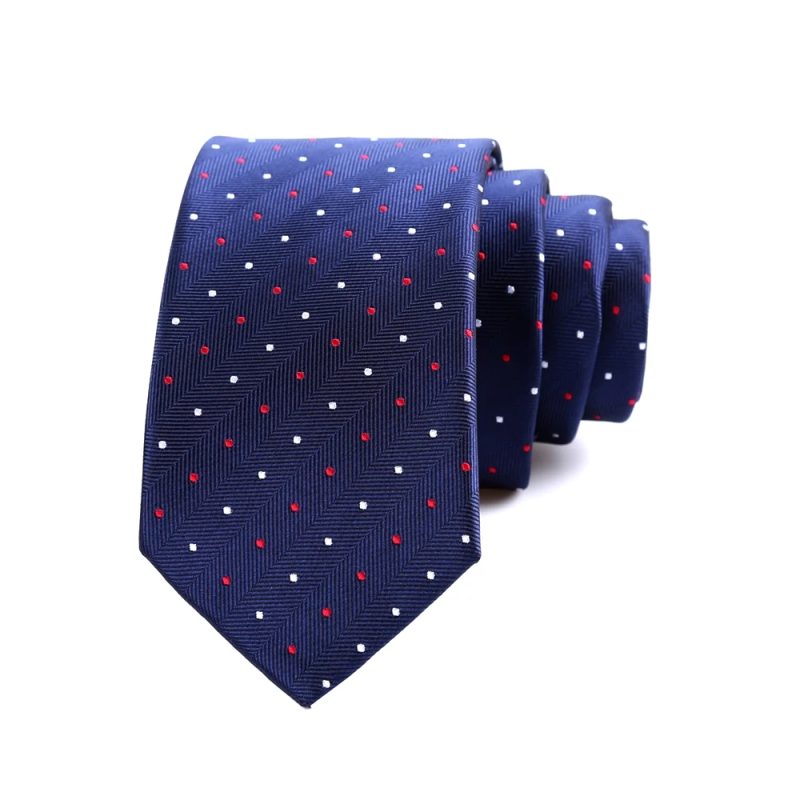 New Slim Narrow Skinny 6CM Mens Necktie Neck Ties For Man Plaids Polka Dot Striped Jacquard Cravat Business Party Corbatas - Image 4