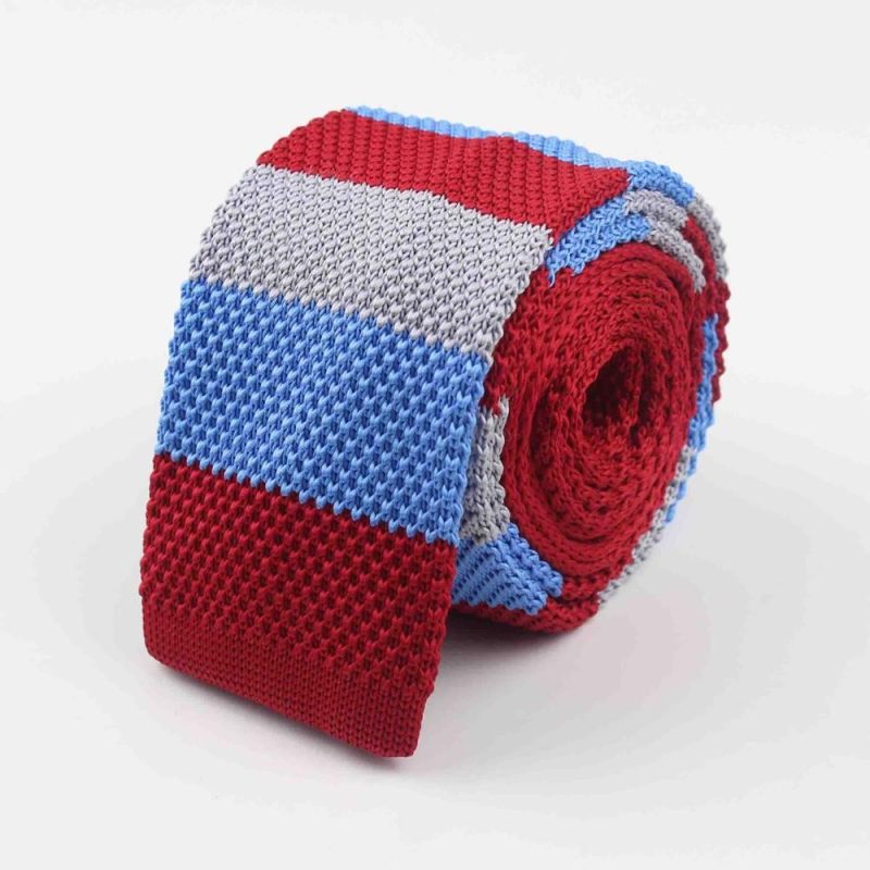 Men's Knitted Knit Leisure Striped Tie Fashion Skinny Narrow Slim Neck Ties For Men Skinny Woven Designer Cravat - Image 31