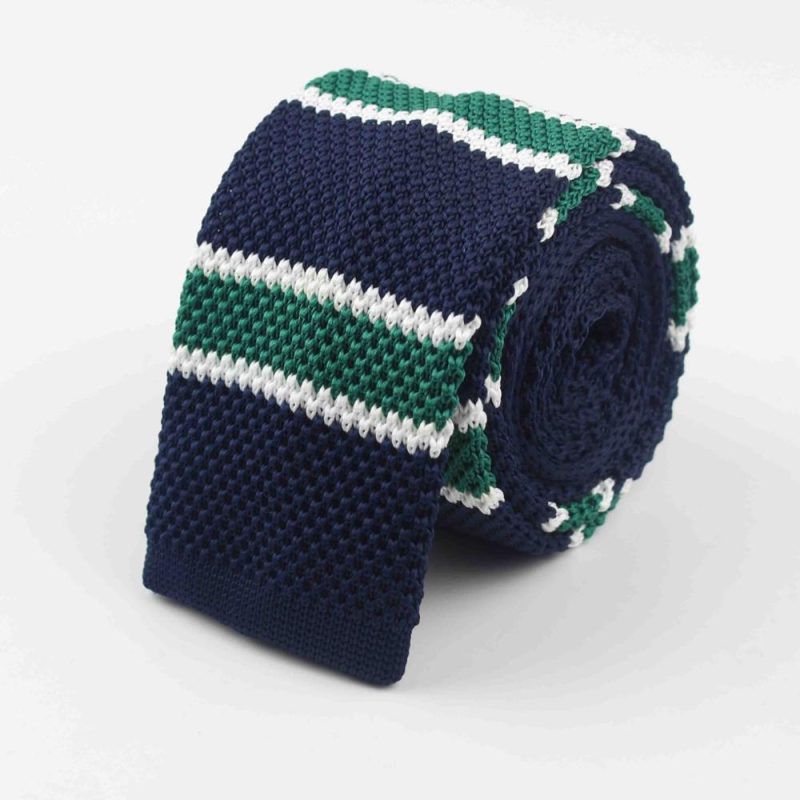 Men's Knitted Knit Leisure Striped Tie Fashion Skinny Narrow Slim Neck Ties For Men Skinny Woven Designer Cravat - Image 33