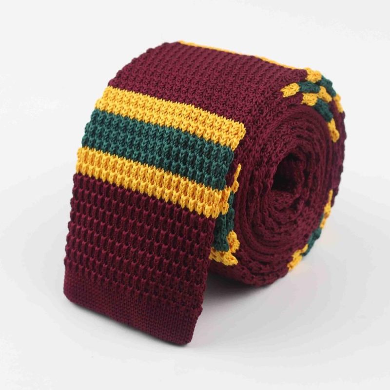 Men's Knitted Knit Leisure Striped Tie Fashion Skinny Narrow Slim Neck Ties For Men Skinny Woven Designer Cravat - Image 37
