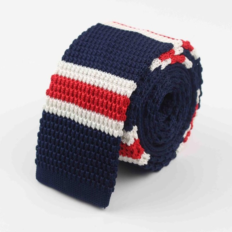 Men's Knitted Knit Leisure Striped Tie Fashion Skinny Narrow Slim Neck Ties For Men Skinny Woven Designer Cravat - Image 38