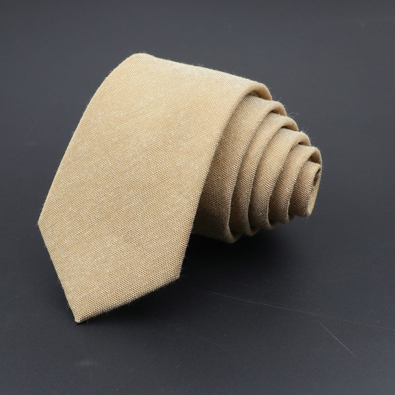 Original High Quality Solid Cotton Handmade Wool Ties Men Necktie Striped Narrow Collar Slim Cashmere Casual Tie Accessories - Image 7