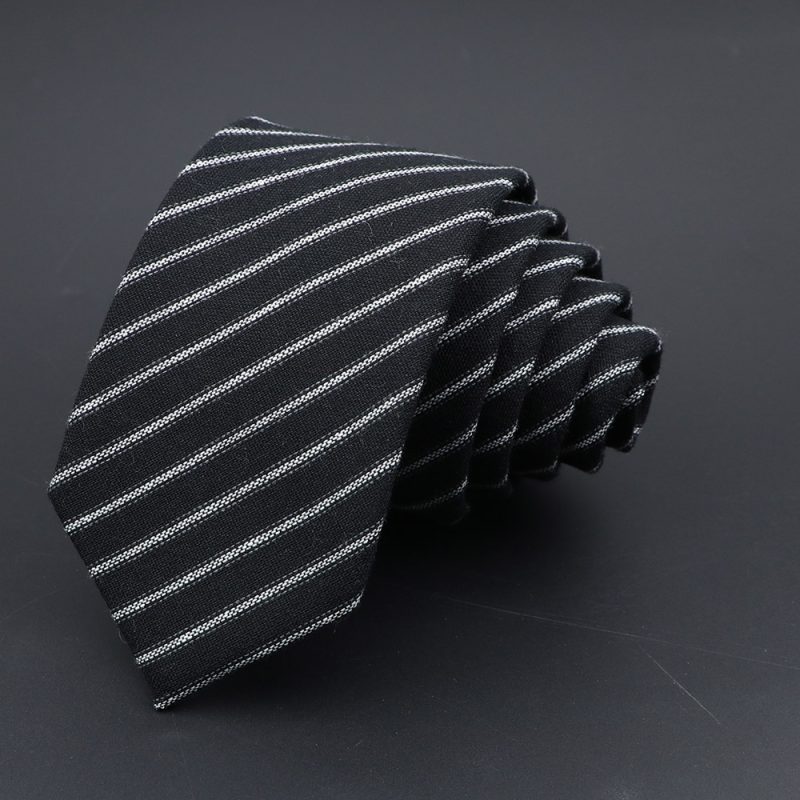 Original High Quality Solid Cotton Handmade Wool Ties Men Necktie Striped Narrow Collar Slim Cashmere Casual Tie Accessories - Image 10