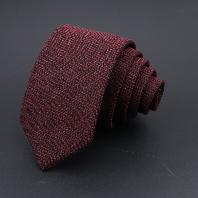 Original High Quality Solid Cotton Handmade Wool Ties Men Necktie Striped Narrow Collar Slim Cashmere Casual Tie Accessories - Image 12