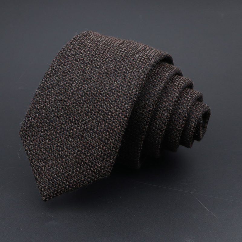 Original High Quality Solid Cotton Handmade Wool Ties Men Necktie Striped Narrow Collar Slim Cashmere Casual Tie Accessories - Image 13