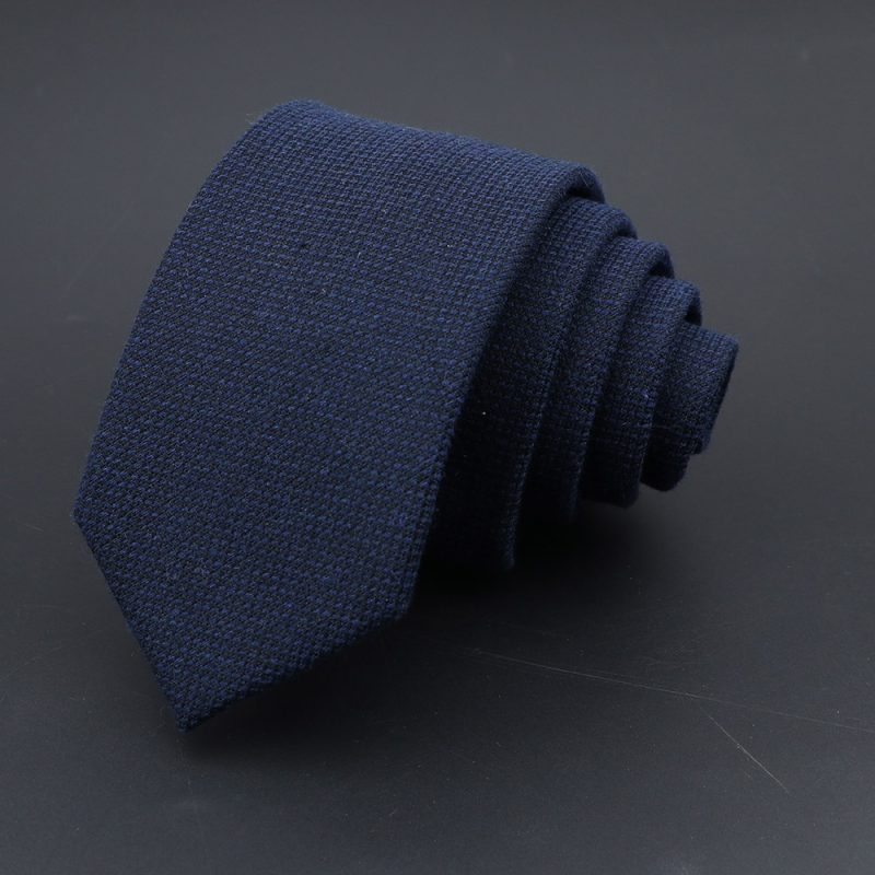 Original High Quality Solid Cotton Handmade Wool Ties Men Necktie Striped Narrow Collar Slim Cashmere Casual Tie Accessories - Image 15