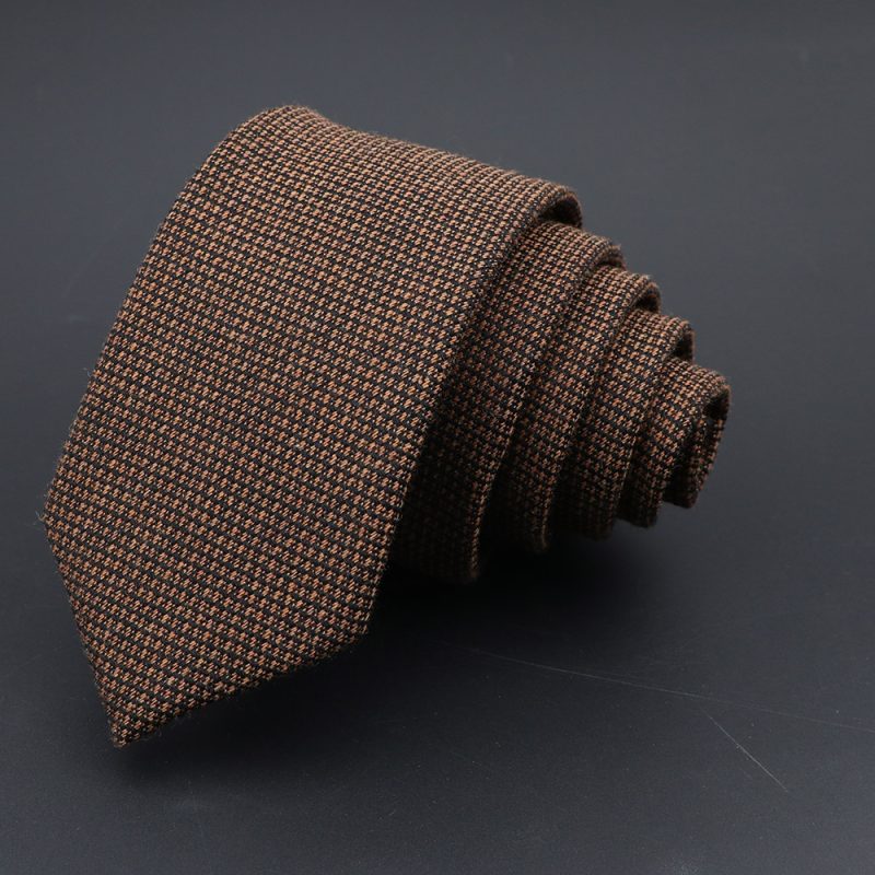 Original High Quality Solid Cotton Handmade Wool Ties Men Necktie Striped Narrow Collar Slim Cashmere Casual Tie Accessories - Image 17