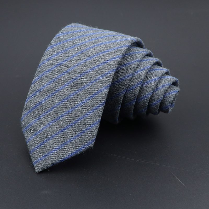 Original High Quality Solid Cotton Handmade Wool Ties Men Necktie Striped Narrow Collar Slim Cashmere Casual Tie Accessories - Image 18