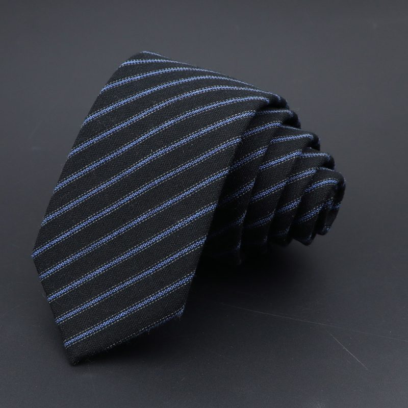 Original High Quality Solid Cotton Handmade Wool Ties Men Necktie Striped Narrow Collar Slim Cashmere Casual Tie Accessories - Image 19