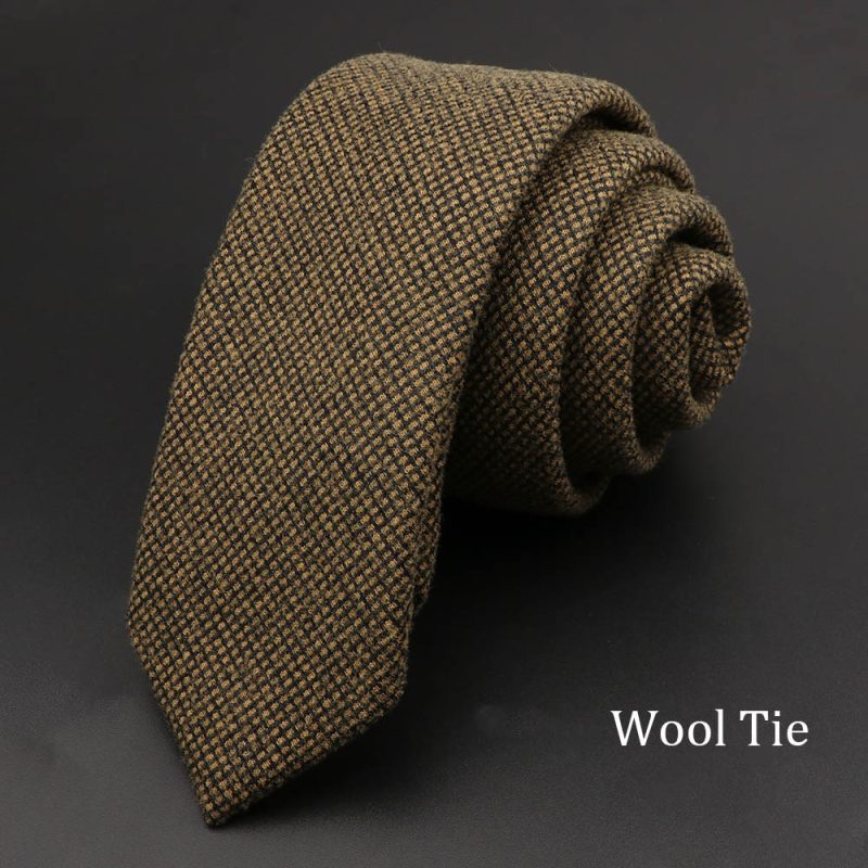 Original High Quality Solid Cotton Handmade Wool Ties Men Necktie Striped Narrow Collar Slim Cashmere Casual Tie Accessories - Image 23