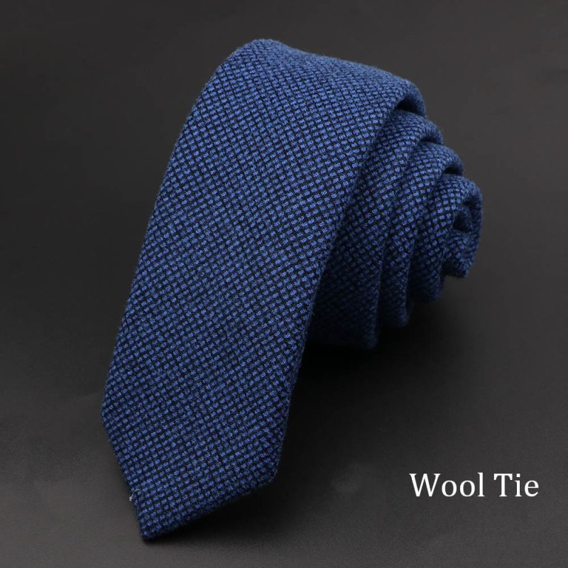Original High Quality Solid Cotton Handmade Wool Ties Men Necktie Striped Narrow Collar Slim Cashmere Casual Tie Accessories - Image 25