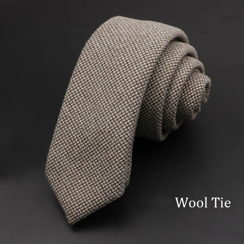 Original High Quality Solid Cotton Handmade Wool Ties Men Necktie Striped Narrow Collar Slim Cashmere Casual Tie Accessories - Image 27