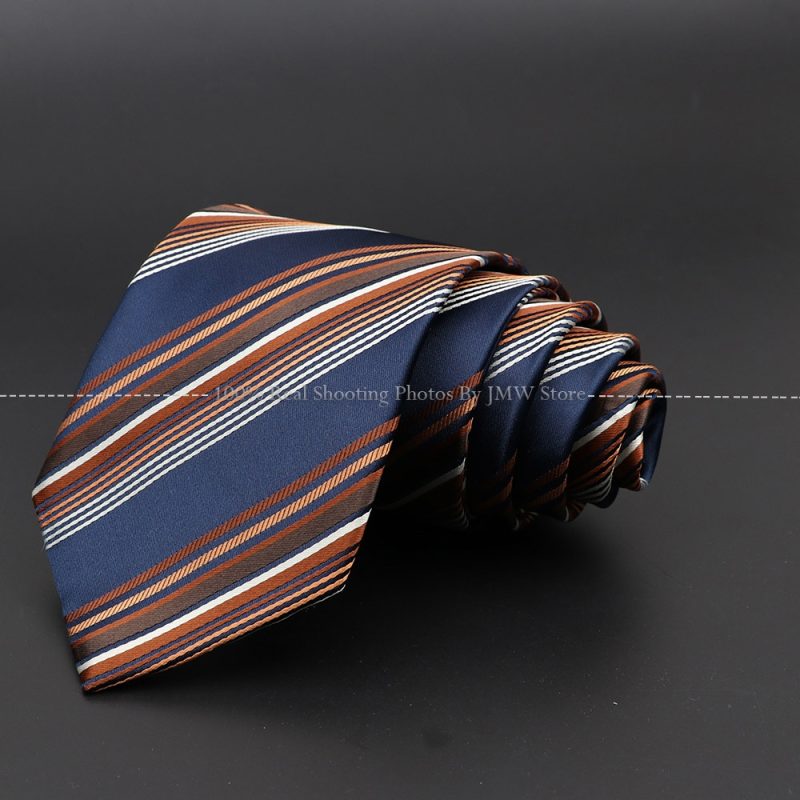 New Design Wedding Men Tie Brown Solid Striped Paisley Flower Neckties Men Business Dropshipping Groom Collar Accessories Gift - Image 18