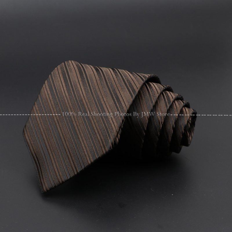 New Design Wedding Men Tie Brown Solid Striped Paisley Flower Neckties Men Business Dropshipping Groom Collar Accessories Gift - Image 20