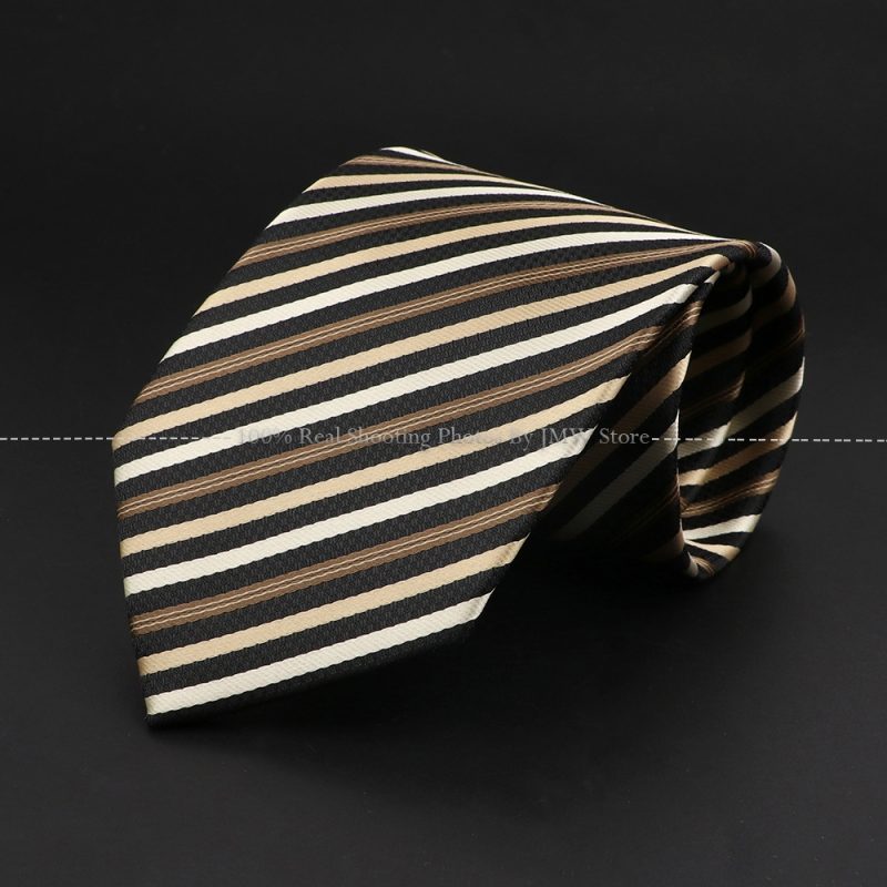 New Design Wedding Men Tie Brown Solid Striped Paisley Flower Neckties Men Business Dropshipping Groom Collar Accessories Gift - Image 22