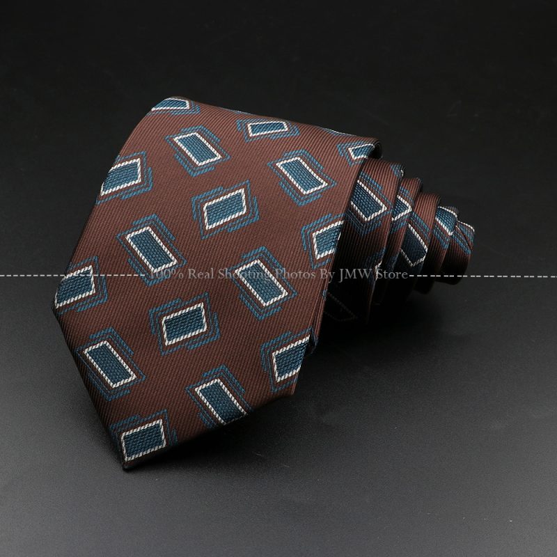New Design Wedding Men Tie Brown Solid Striped Paisley Flower Neckties Men Business Dropshipping Groom Collar Accessories Gift - Image 24