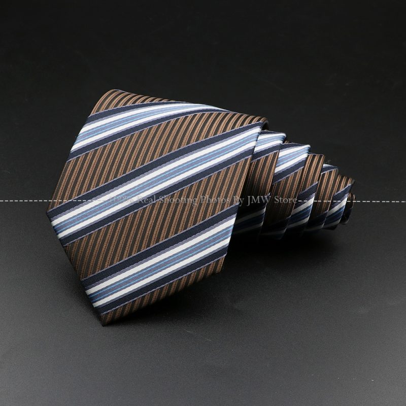 New Design Wedding Men Tie Brown Solid Striped Paisley Flower Neckties Men Business Dropshipping Groom Collar Accessories Gift - Image 25
