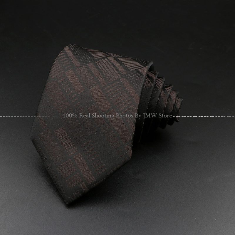 New Design Wedding Men Tie Brown Solid Striped Paisley Flower Neckties Men Business Dropshipping Groom Collar Accessories Gift - Image 27